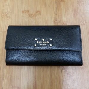 Kate Spade Wellesley leather clutch wallet